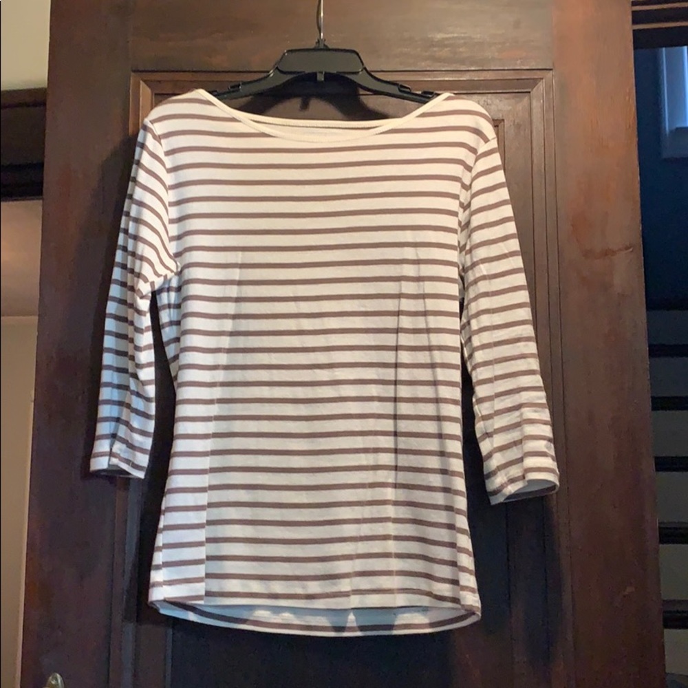 Casual top cream and brown